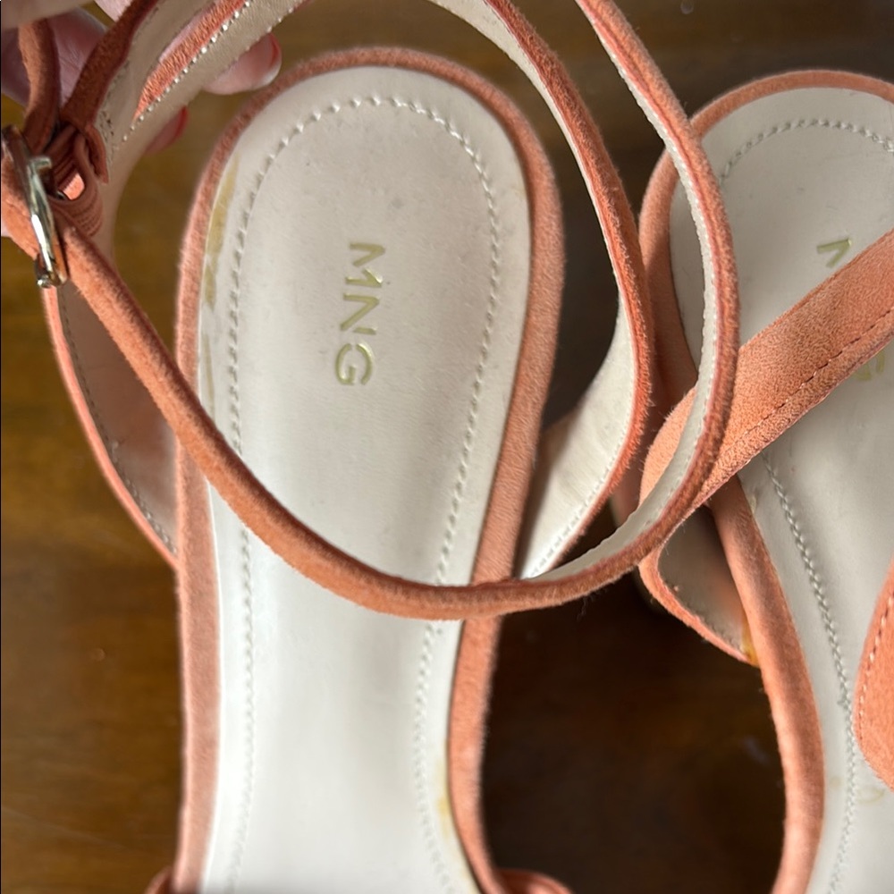 Mango Women's Coral Suede Sandals 38 - Picture 2 of 5